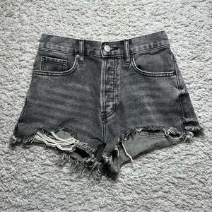 Pacsun Shorts Womens 24 Vintage High Rise Button Fly Raw Hem Frayed Edge Cotton